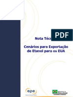 Cenários para Exportação de Etanol para Os EUA