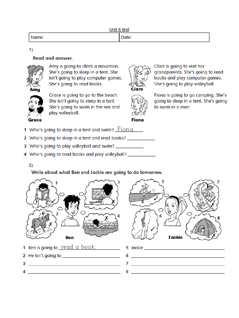 Go 4 Unit 6 Test | PDF