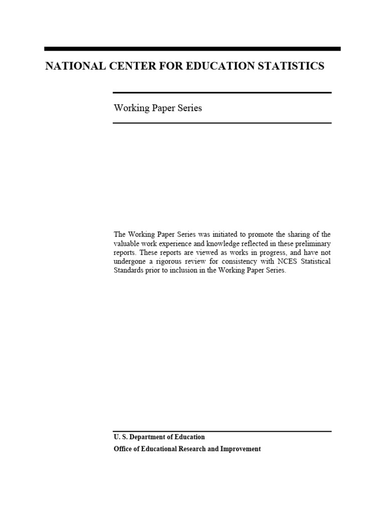 Early Childhood Longitudinal Study-Kindergarten Class | PDF