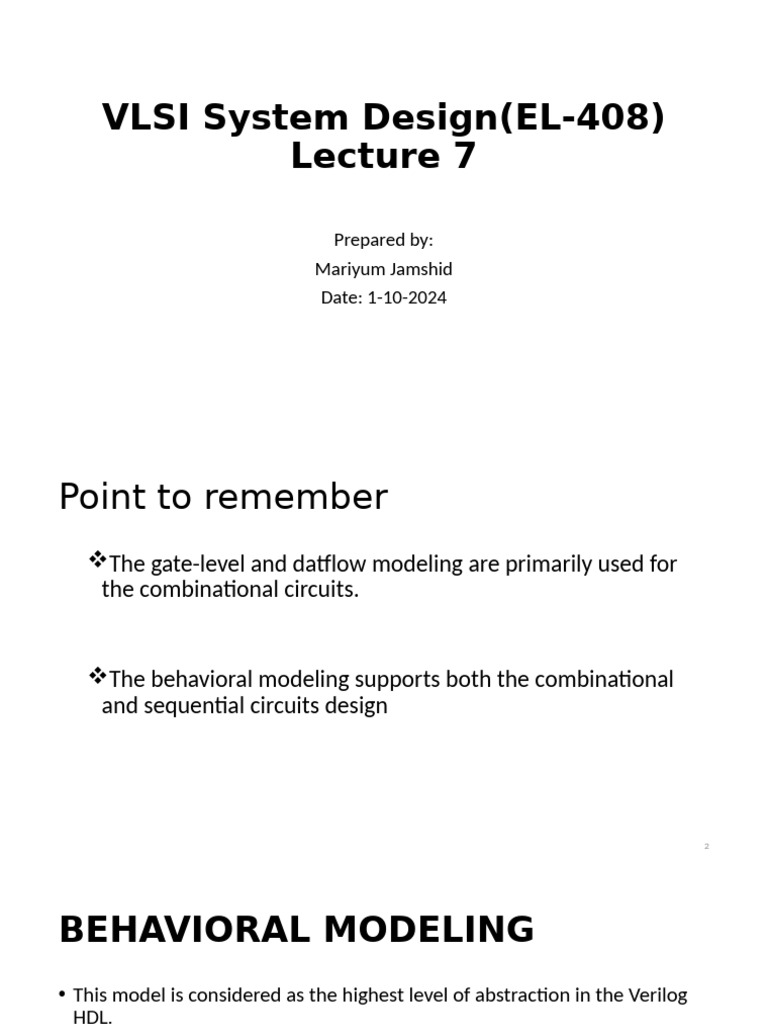 Lecture 7 | PDF