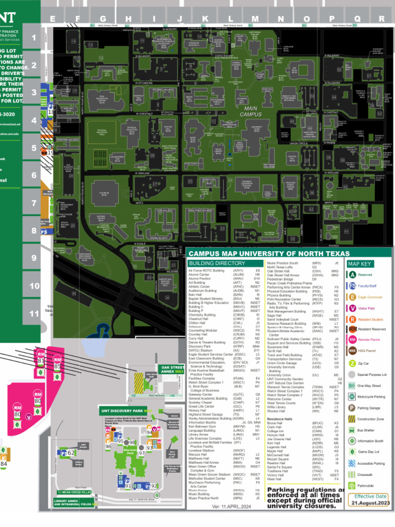 UNT Map High Contrast | PDF