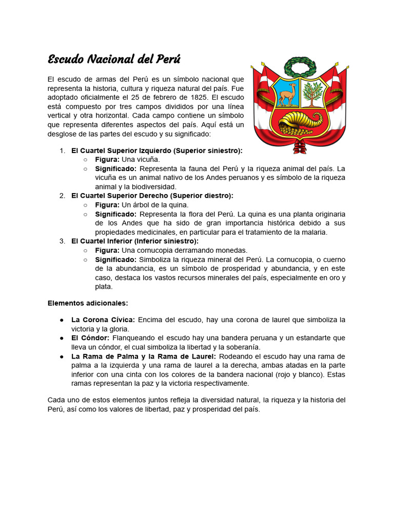 Escudo Nacional Del Perú | PDF