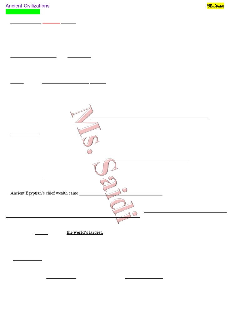 Asking Questions. Ancient Civilization | PDF