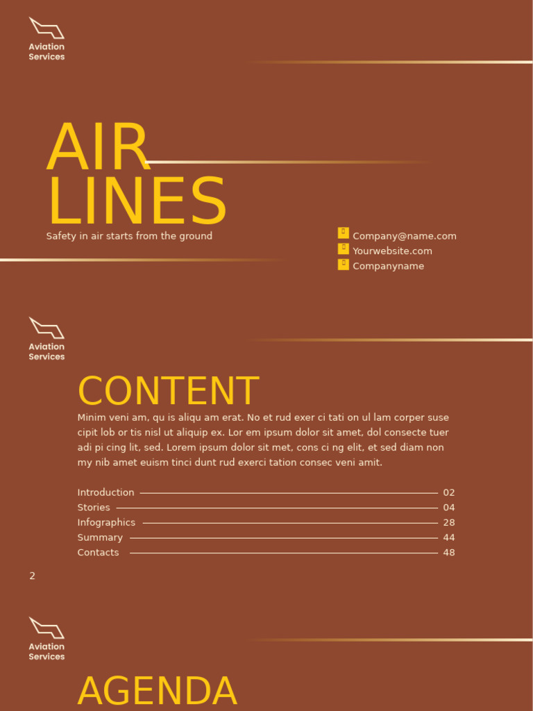 Airlines Aviation Services Powerpoint Presentation Template Pdf