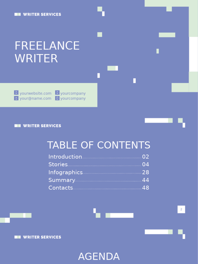 Freelance Writer PowerPoint Presentation Template | PDF