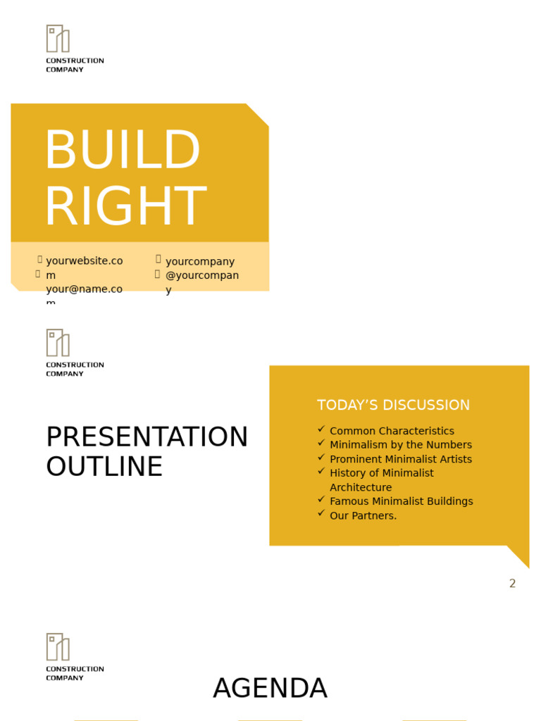 Construction Company Powerpoint Presentation Template Pdf
