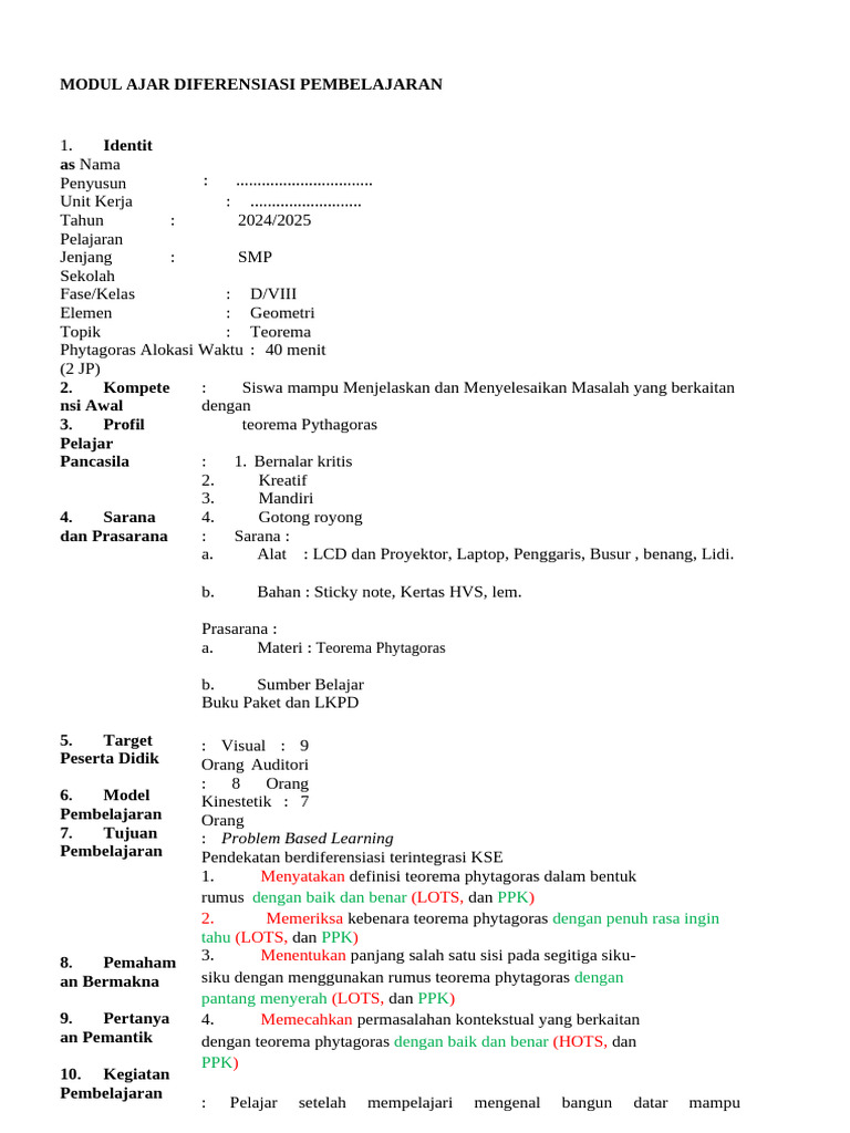 Modul Ajar Kls 8 Pdf