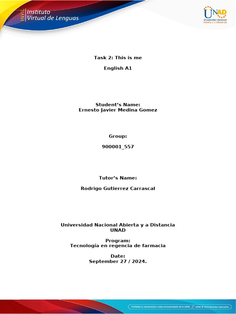 English Task 2 - This Is Me | PDF