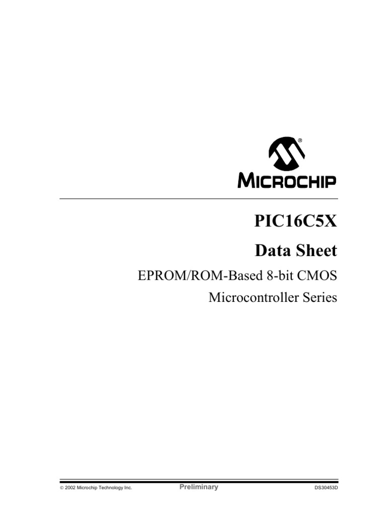 PIC16C5X | PDF | Capacitor | Microcontroller
