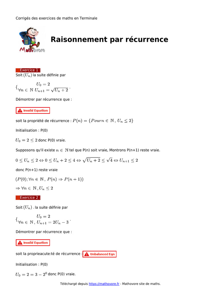 Maths Terminale Exercices – Exercice Maths En Terminale Corrigé – ZXZMJS
