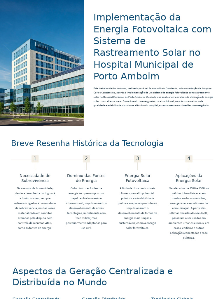 Energia Solar Fotovoltaica em Hospital | PDF | Energia solar | Fotovoltaica