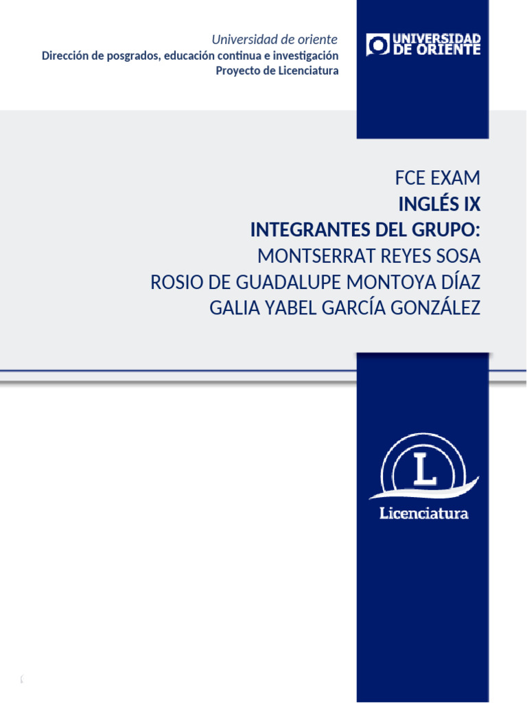 First Certificate - Final - Exam | PDF