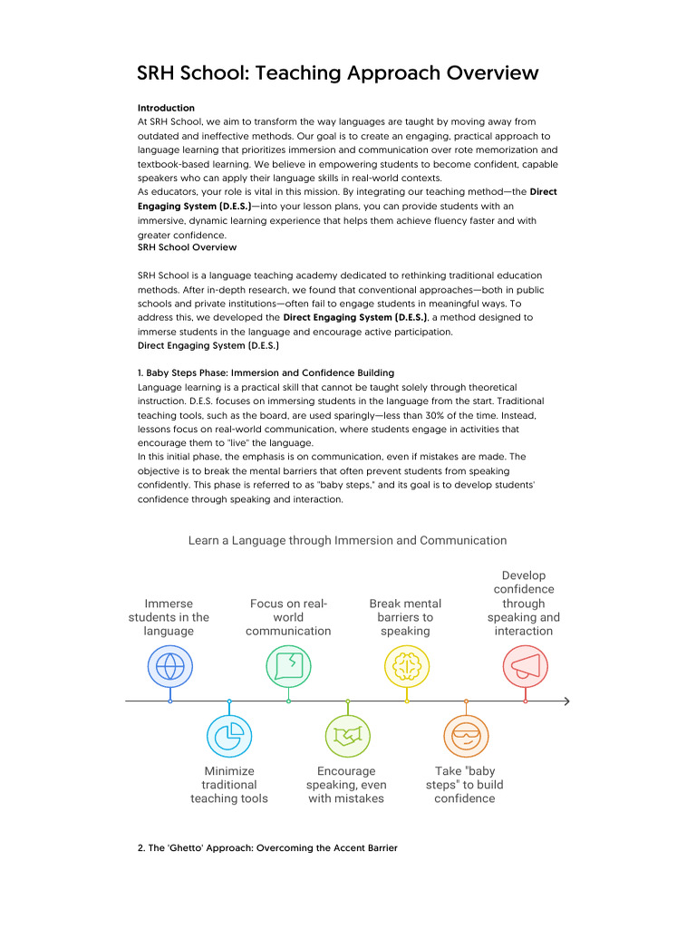 SRH School - Teaching Approach Overview | PDF