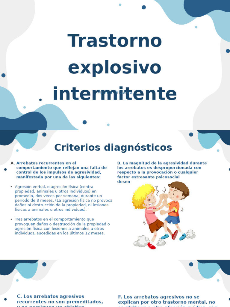 Trastorno Explosivo Intermitente | PDF