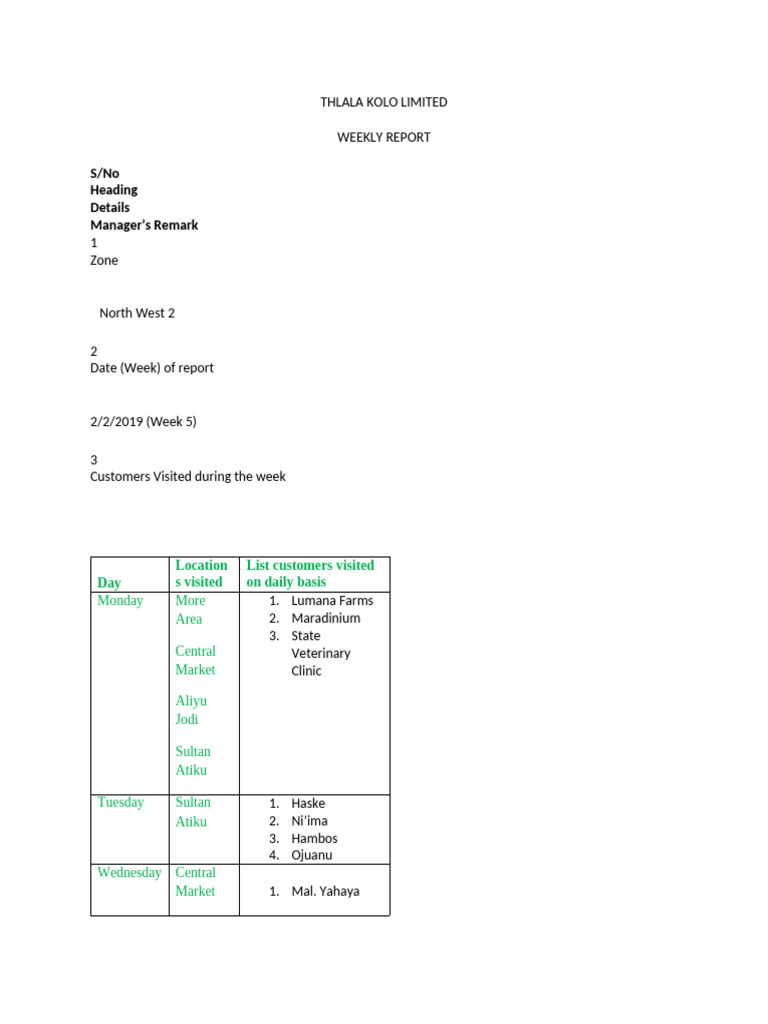 Report Week 5 | PDF