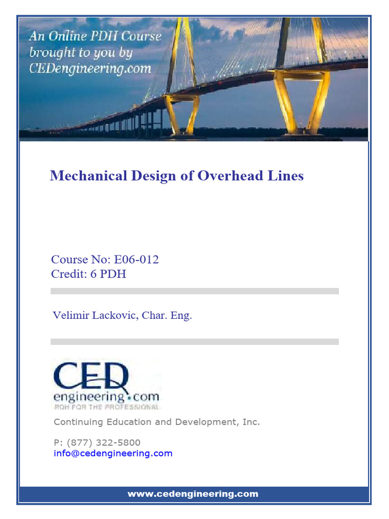 E06-012 - Mechanical Design of Overhead Lines - US | PDF