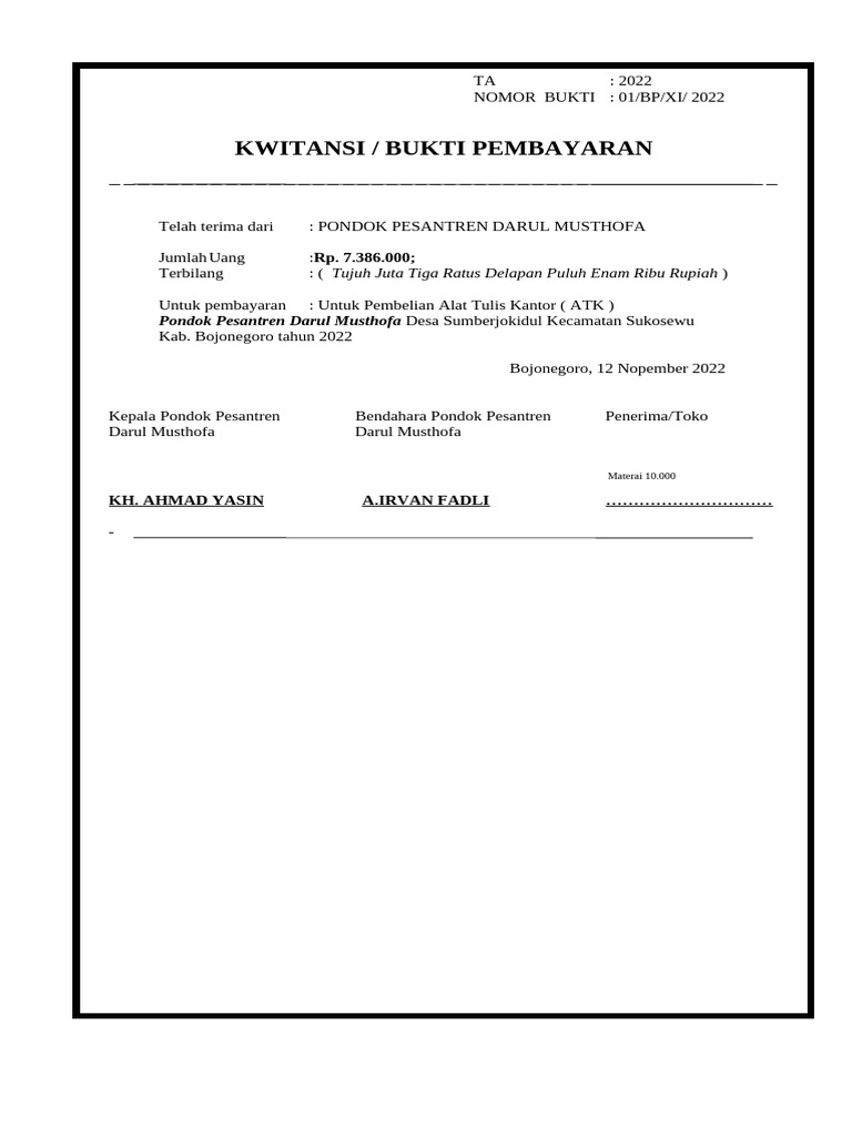 Bukti Pembayaran | PDF