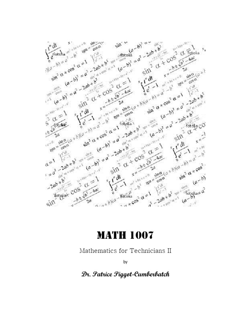 MATH 1007 - Lecture Notes | PDF