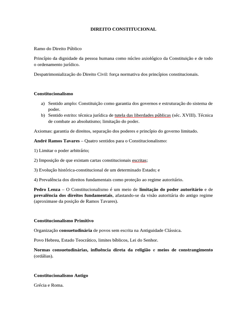 Resumo Direito Constitucional | PDF