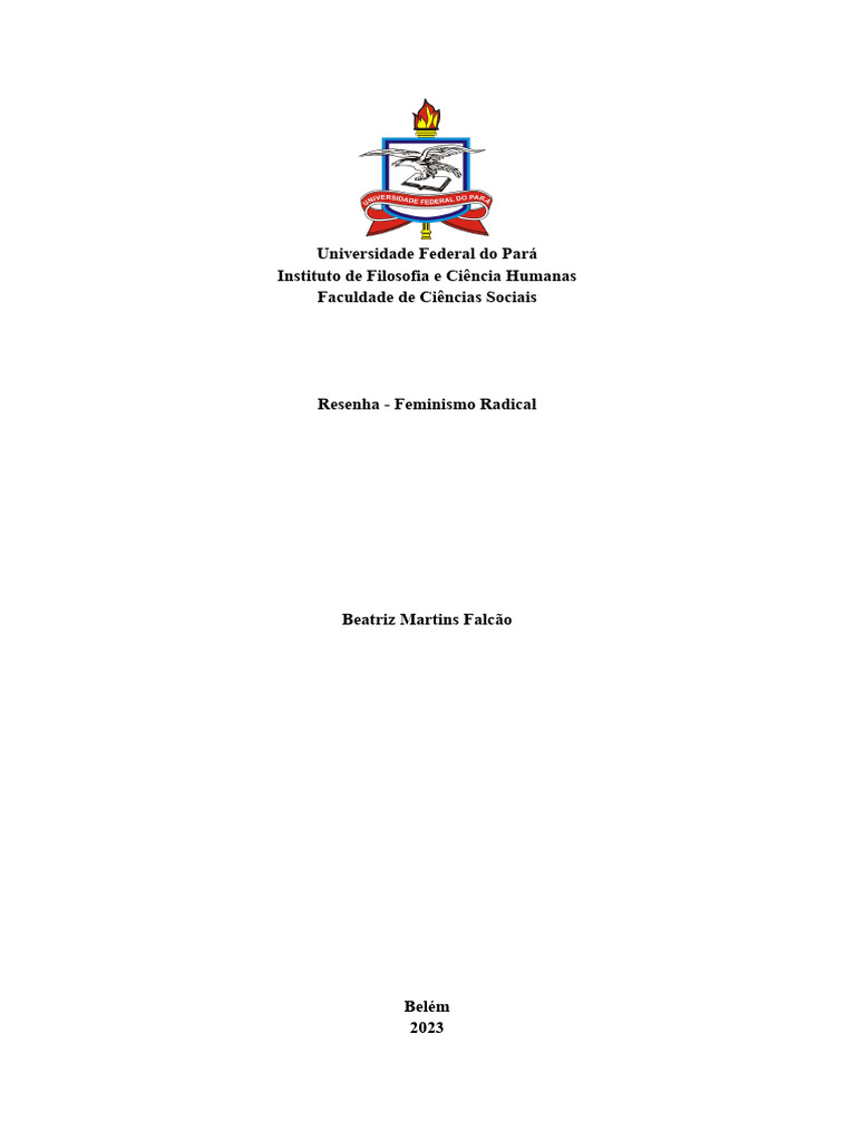 Resenha feminismo radical pdf