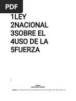 Ley Nacional Sobre El Uso de La Fuerza | PDF