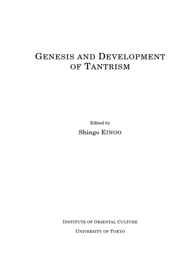 genesis-and-development-of-tantrism-shingo-einoo-ed-2009