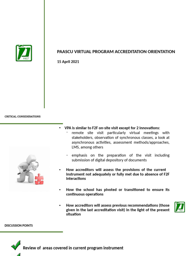 PAASCU Virtual Program Accreditation Guide | PDF | Libraries | Curriculum