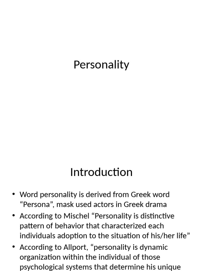 Personality | PDF