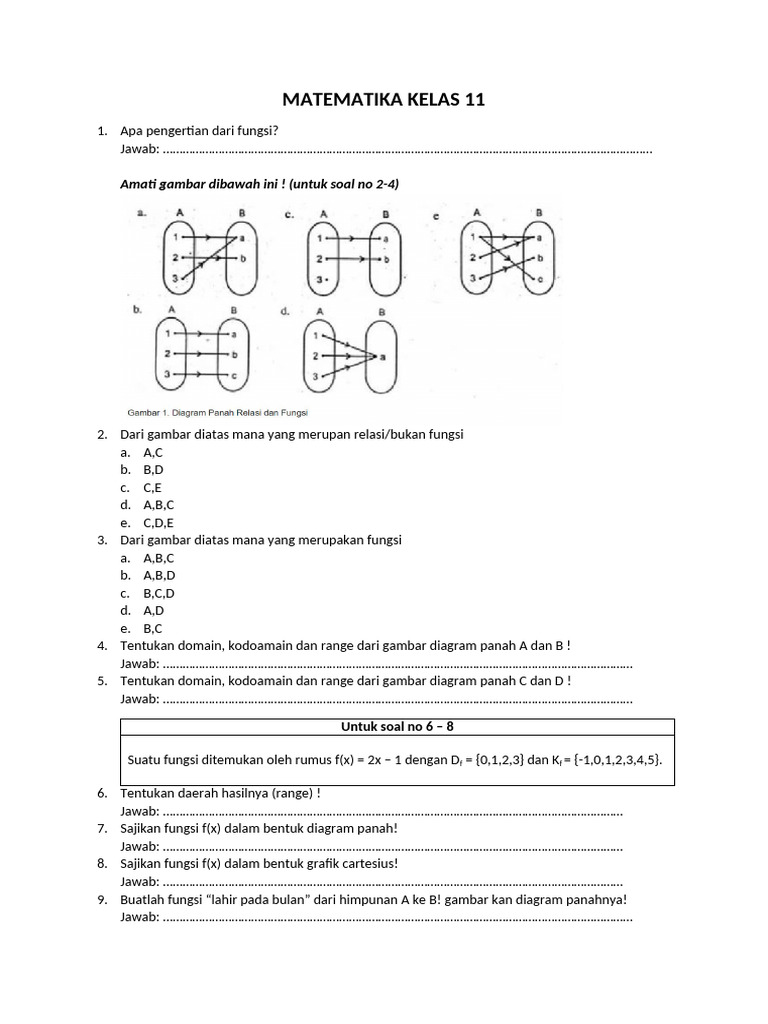MATEMATIKA KELAS 11 Uts | PDF