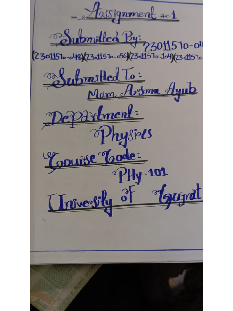 Mechanics Assignment 1 Pdf