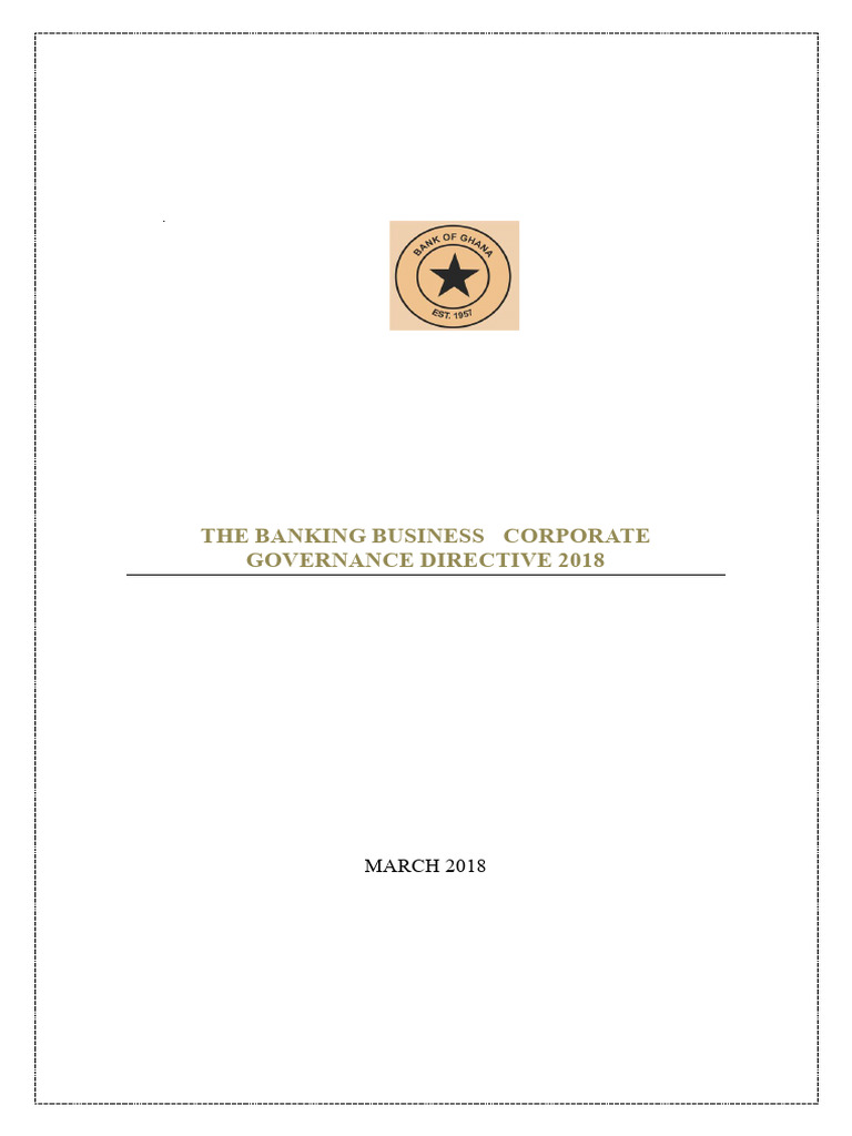 Corporate Governance - Directive FINAL | PDF