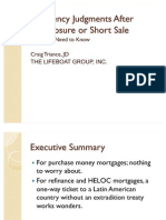 Deficiency Judgments After Foreclosure or Short Sale