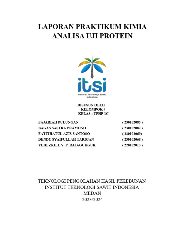 Praktikum Kimia Analisa Uji Protein Pdf
