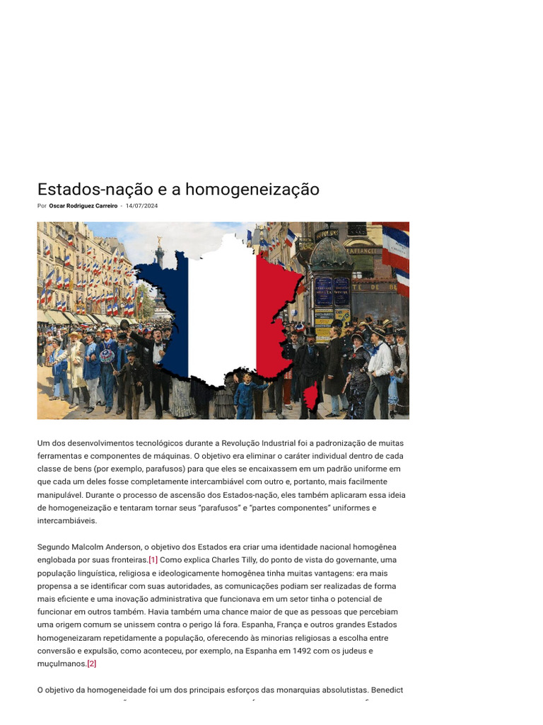 Estados-Nação e A Homogeneização - Instituto Rothbard | PDF
