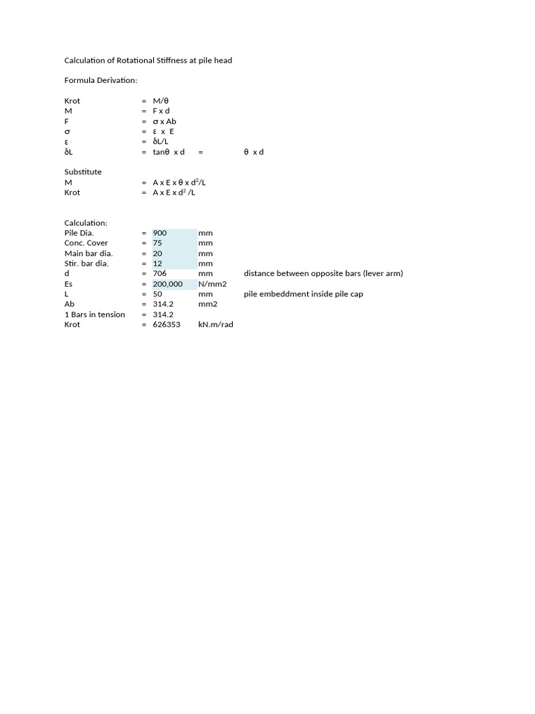 Rotational Stiffness Calculation Guide | PDF