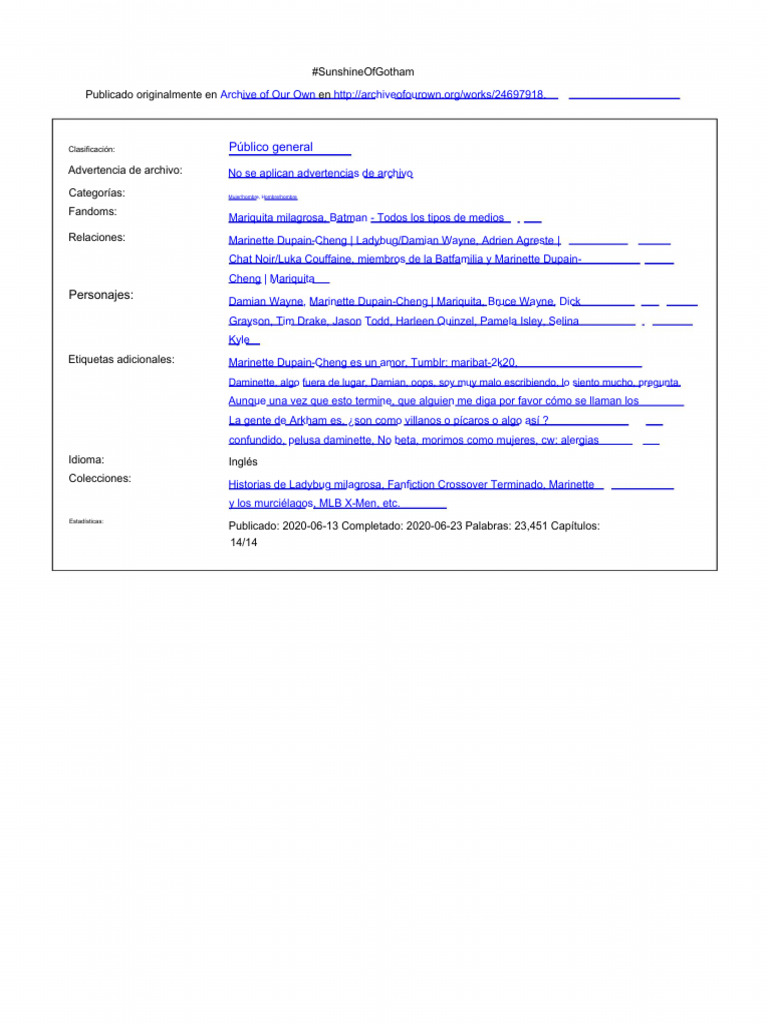 Sunshine of Gotham | PDF