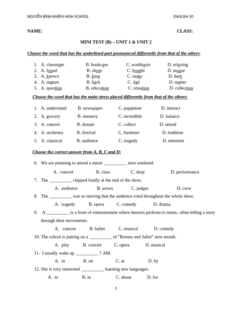 Test B - PL - Writing | PDF