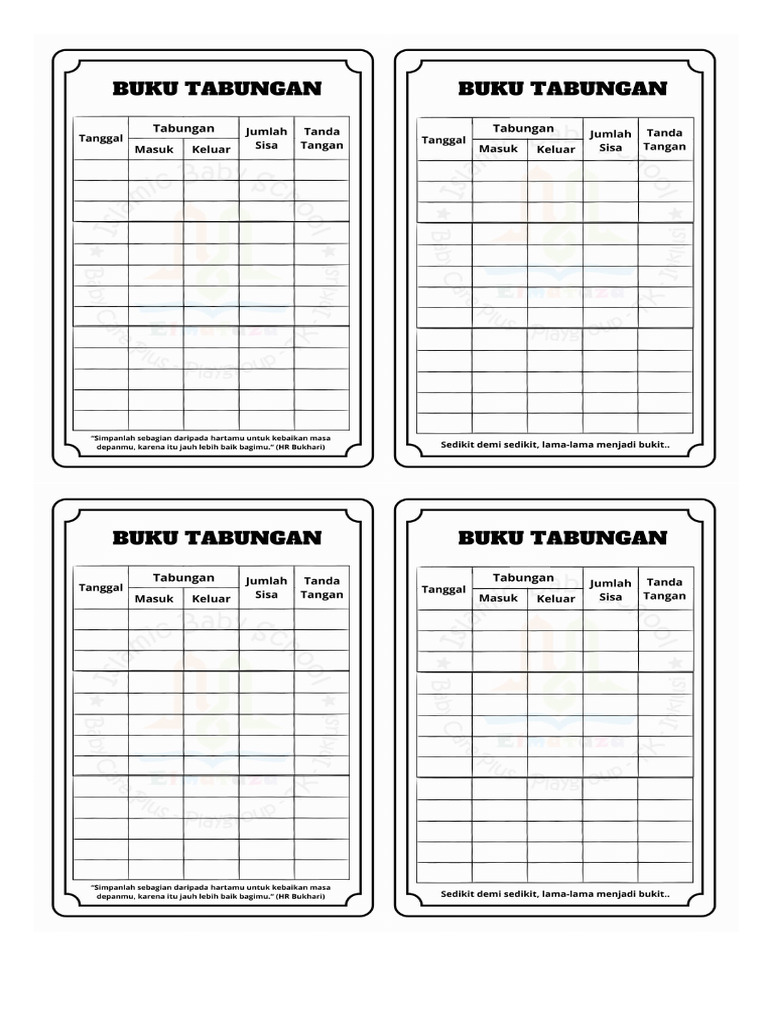 BUKU TABUNGAN | PDF