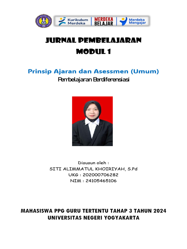 Jurnal 1 Pembelajaran Berdiferensiasi | PDF