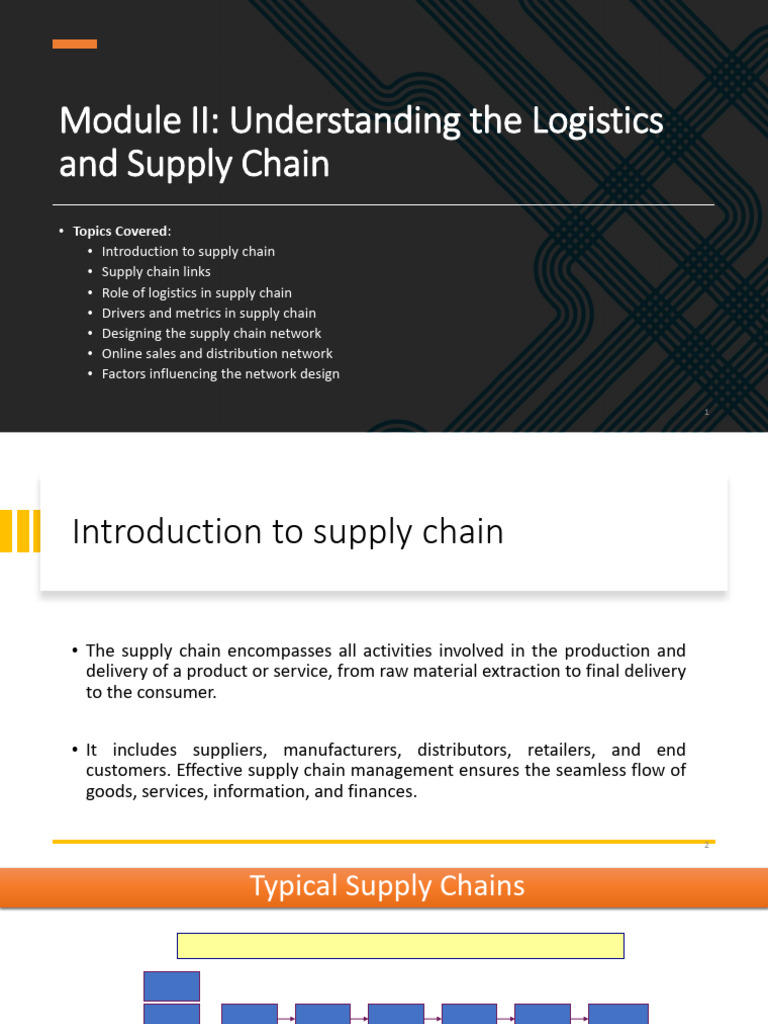 Understanding Supply Chain Logistics | PDF | Supply Chain | Logistics