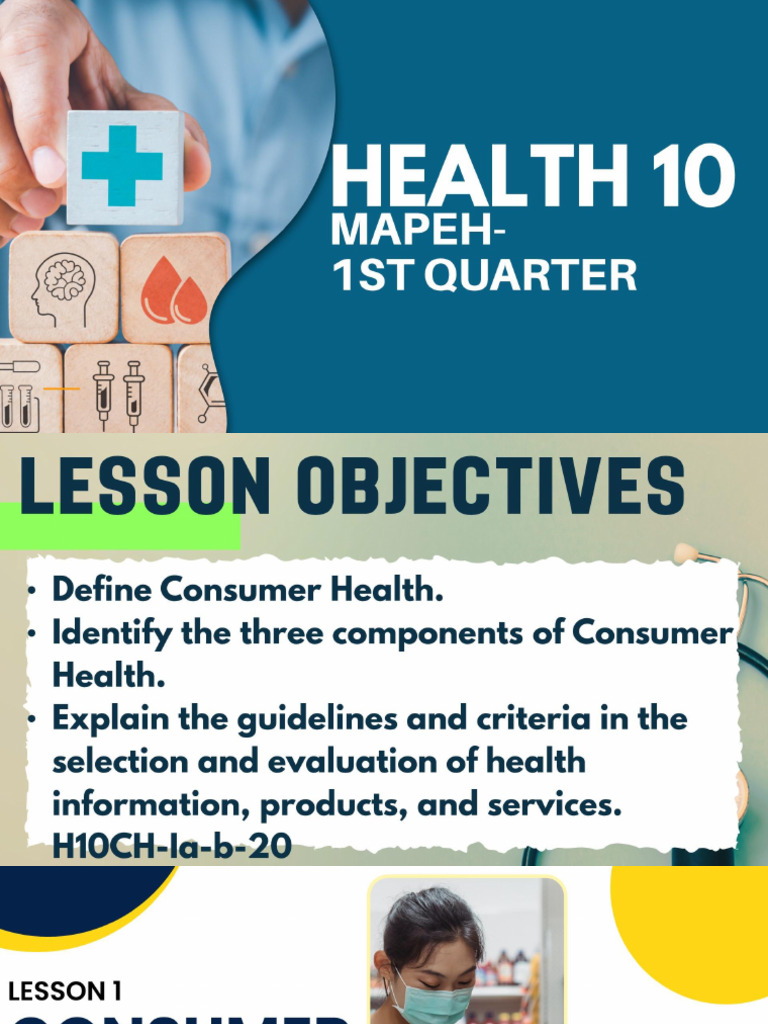 HEALTH 10 LESSON 1 CONSUMER HEALTH Copyp | PDF