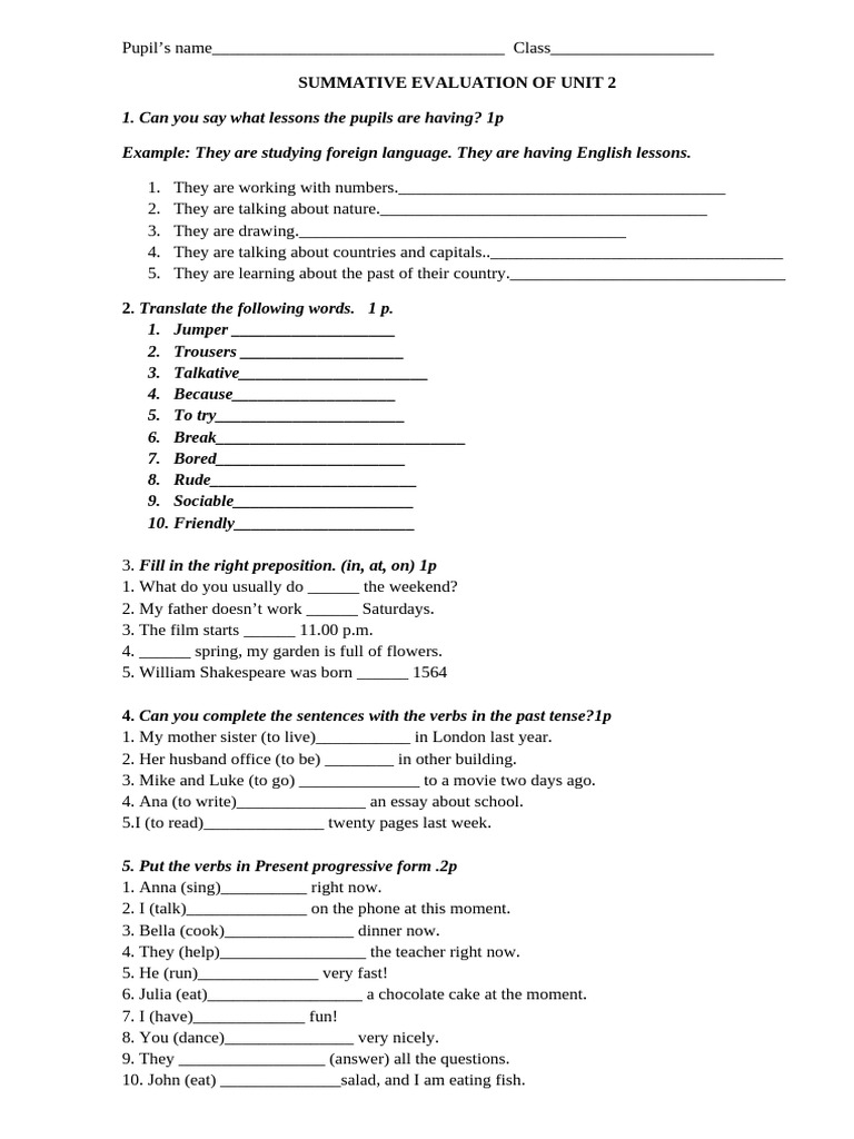 Test Unit 2 CL 5 | PDF