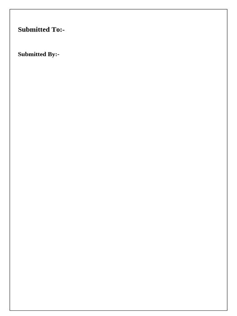 Submitted To | PDF