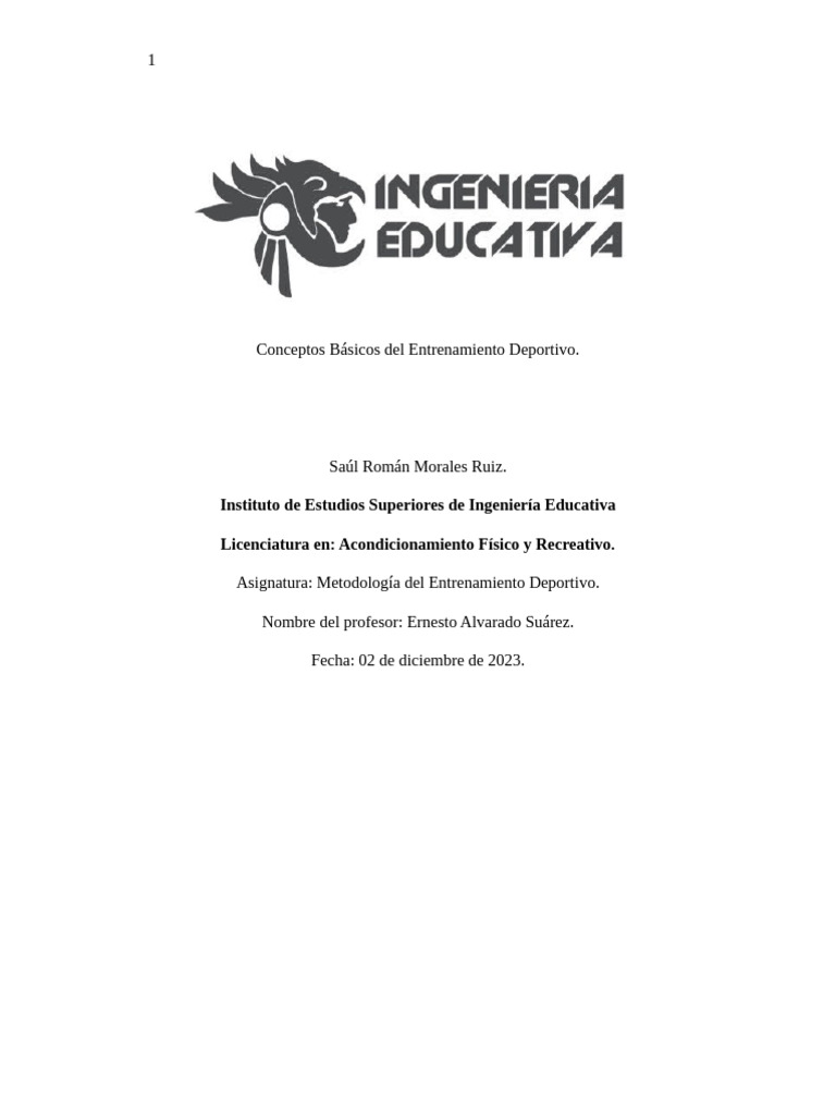 ACT2 Infografia Conceptos Basicos Sobre Entrenamiento Deportivo | PDF