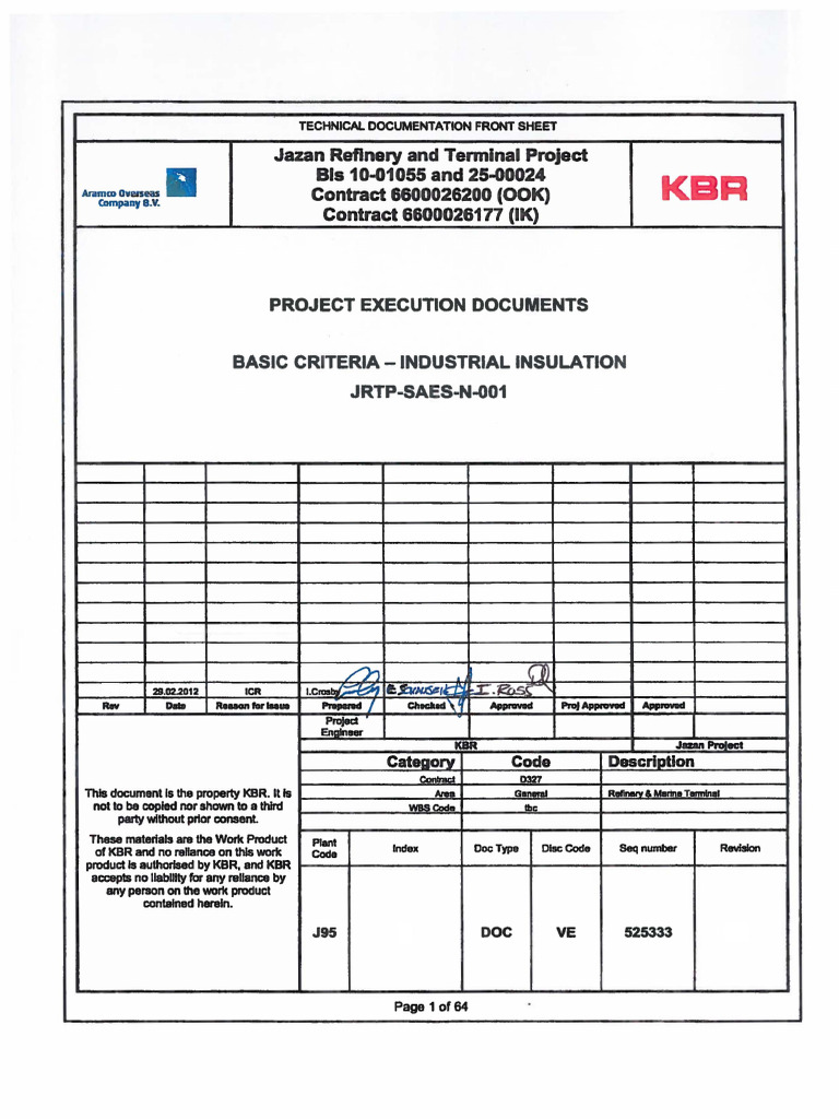 Jazan Refinery and Terminal Project Sis 10-11055 and 25-00024 Contract ...