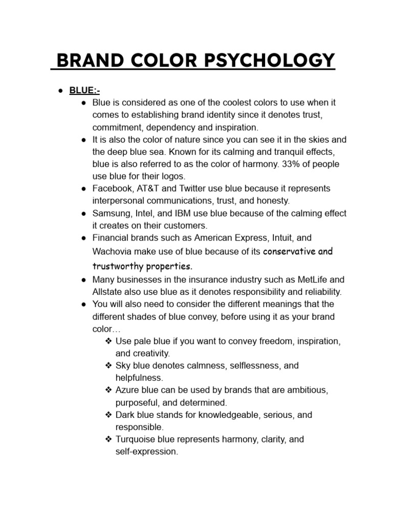 Brand Color Psychology | PDF