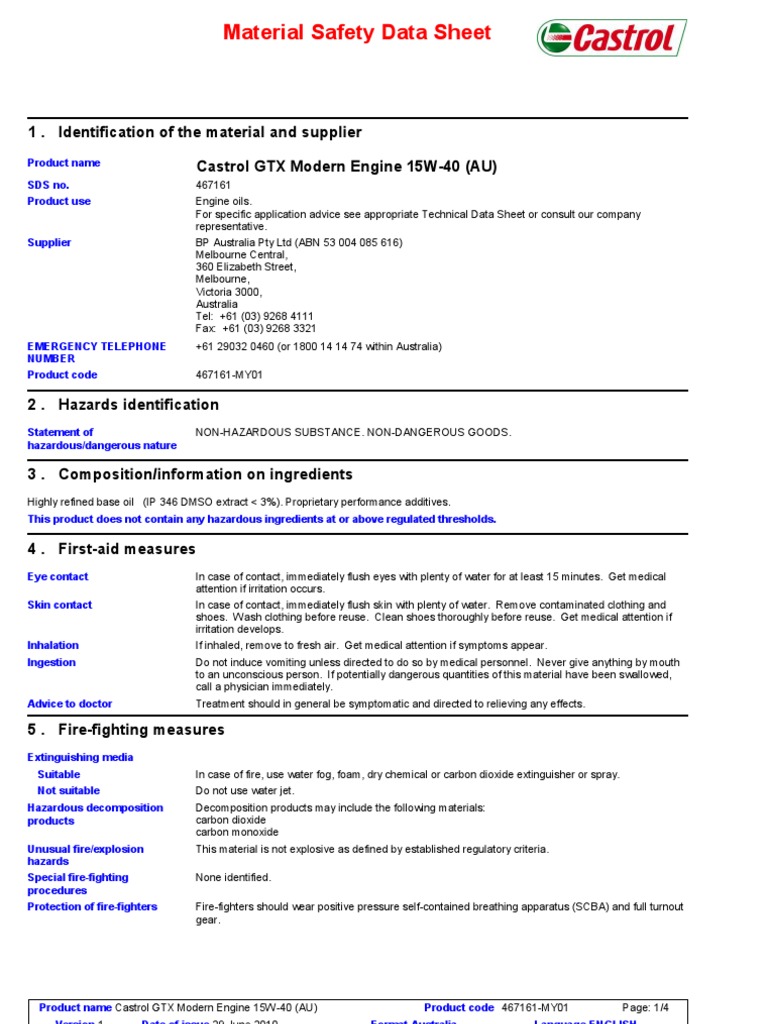 msds Dangerous Goods Waste Management