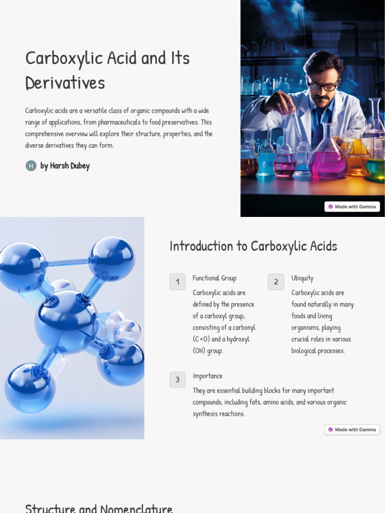 Overview of Carboxylic Acids & Derivatives | PDF | Carboxylic Acid | Amide