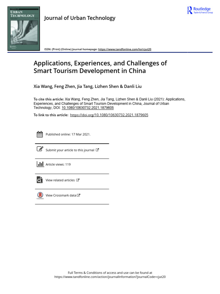 Smart Tourism Development Wang2021 | PDF