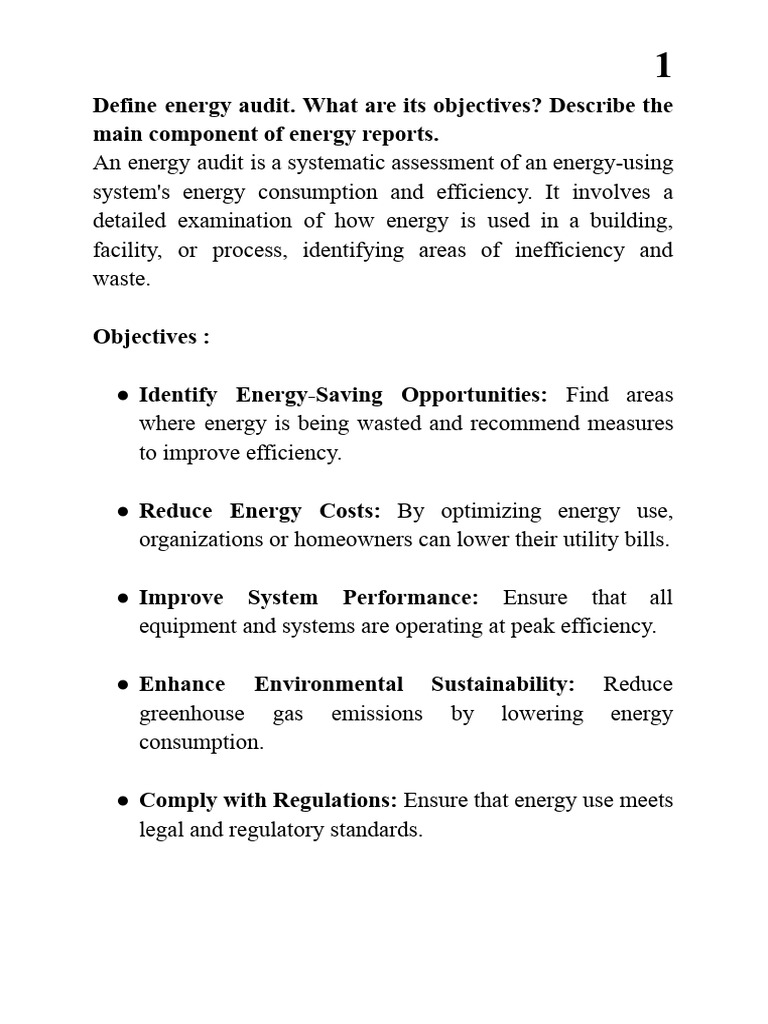 Energy Audit and Demand Control Overview | PDF | Energy Conservation ...